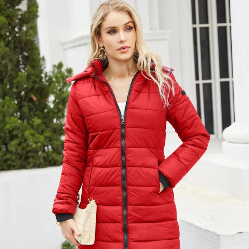 Parka chaude femme imperméable avec capuche - Boutique-parka