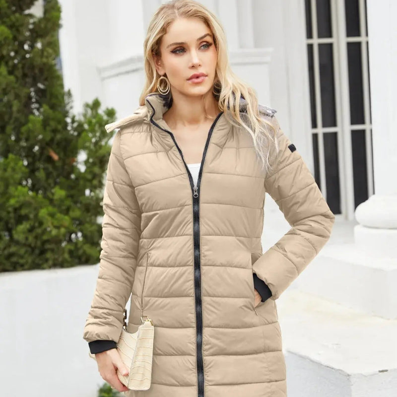 Parka chaude femme imperméable avec capuche - Boutique-parka