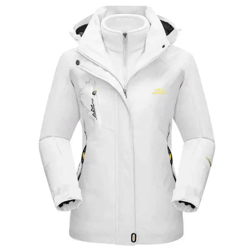 Parka femme à capuche imperméable et coupe-vent 3 en 1 avec ajustements fonctionnels