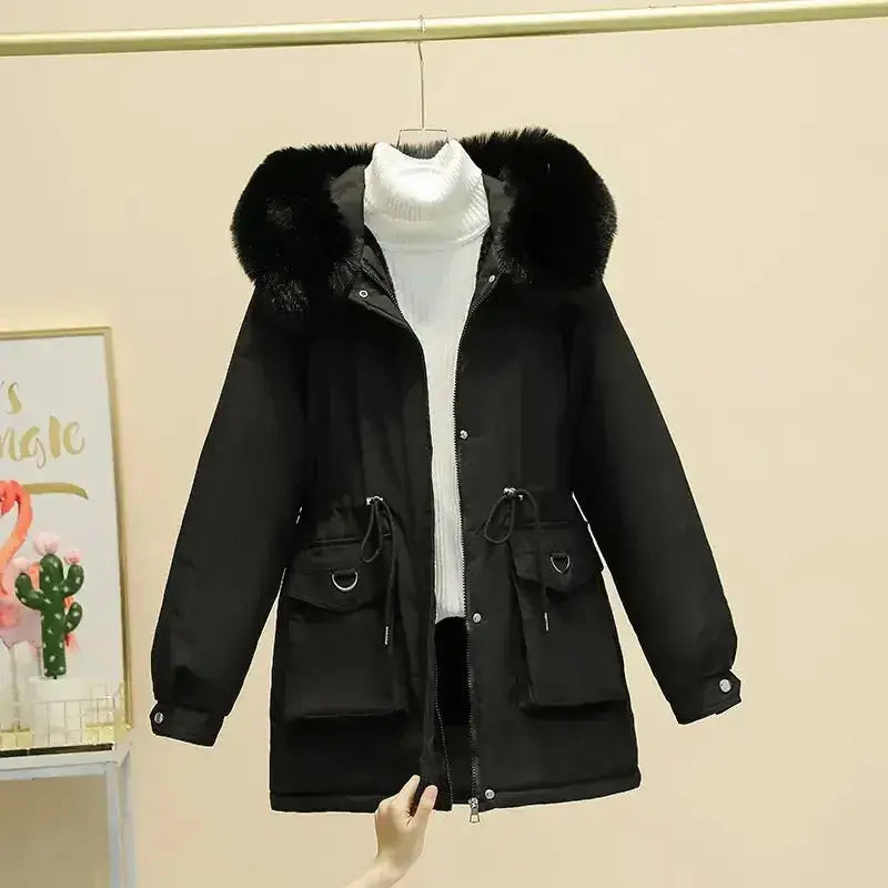 Parka femme imperméable avec capuche réglable et coupe féminine imperméable