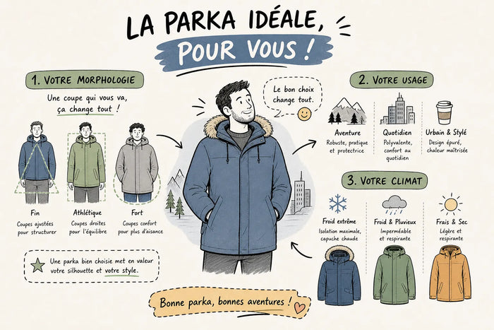 Parka homme : choisir la coupe et la taille
