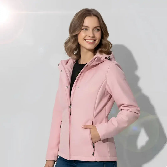 Parka pluie femme imperméable rose à capuche - Boutique-Parka