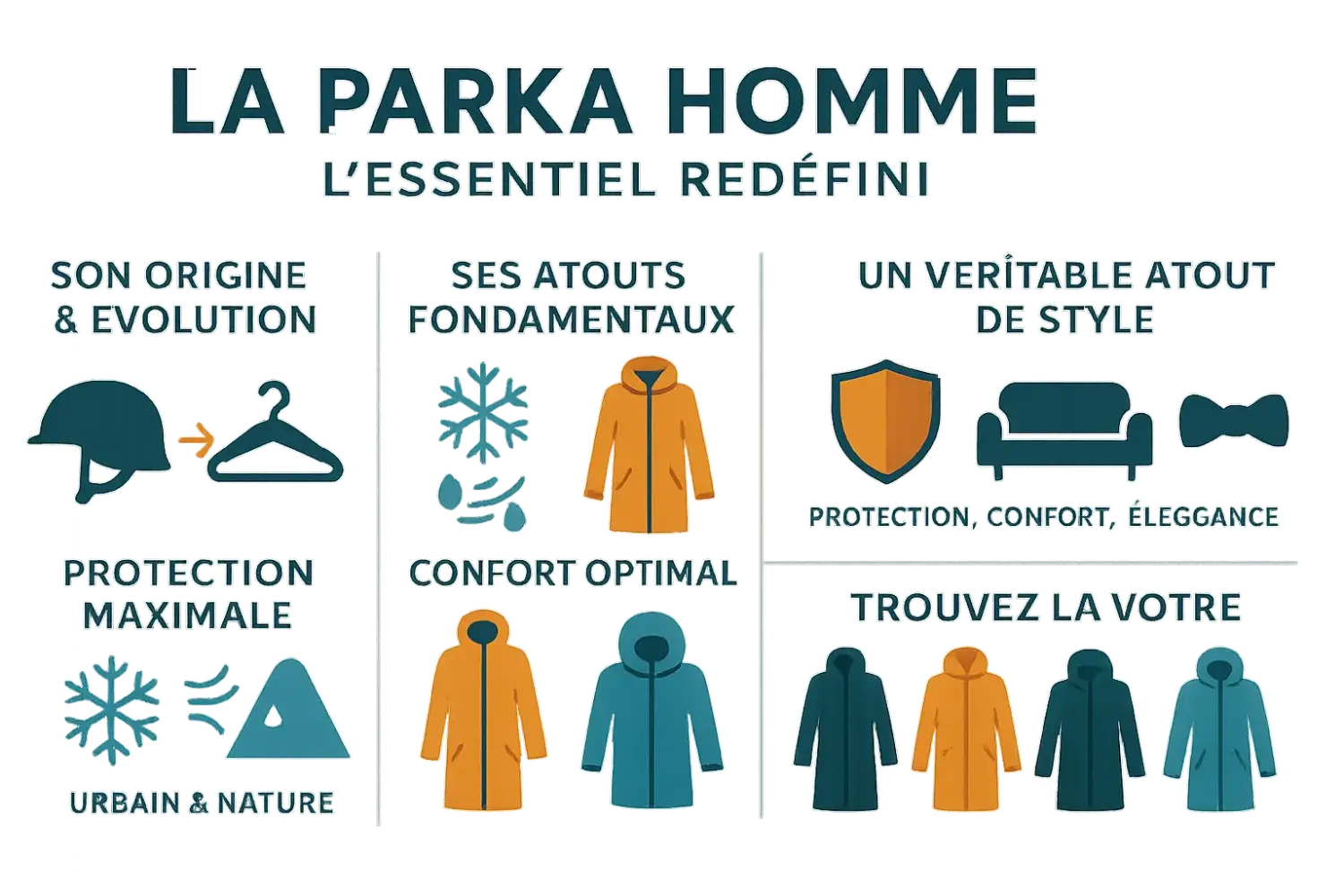 Parka homme moderne
