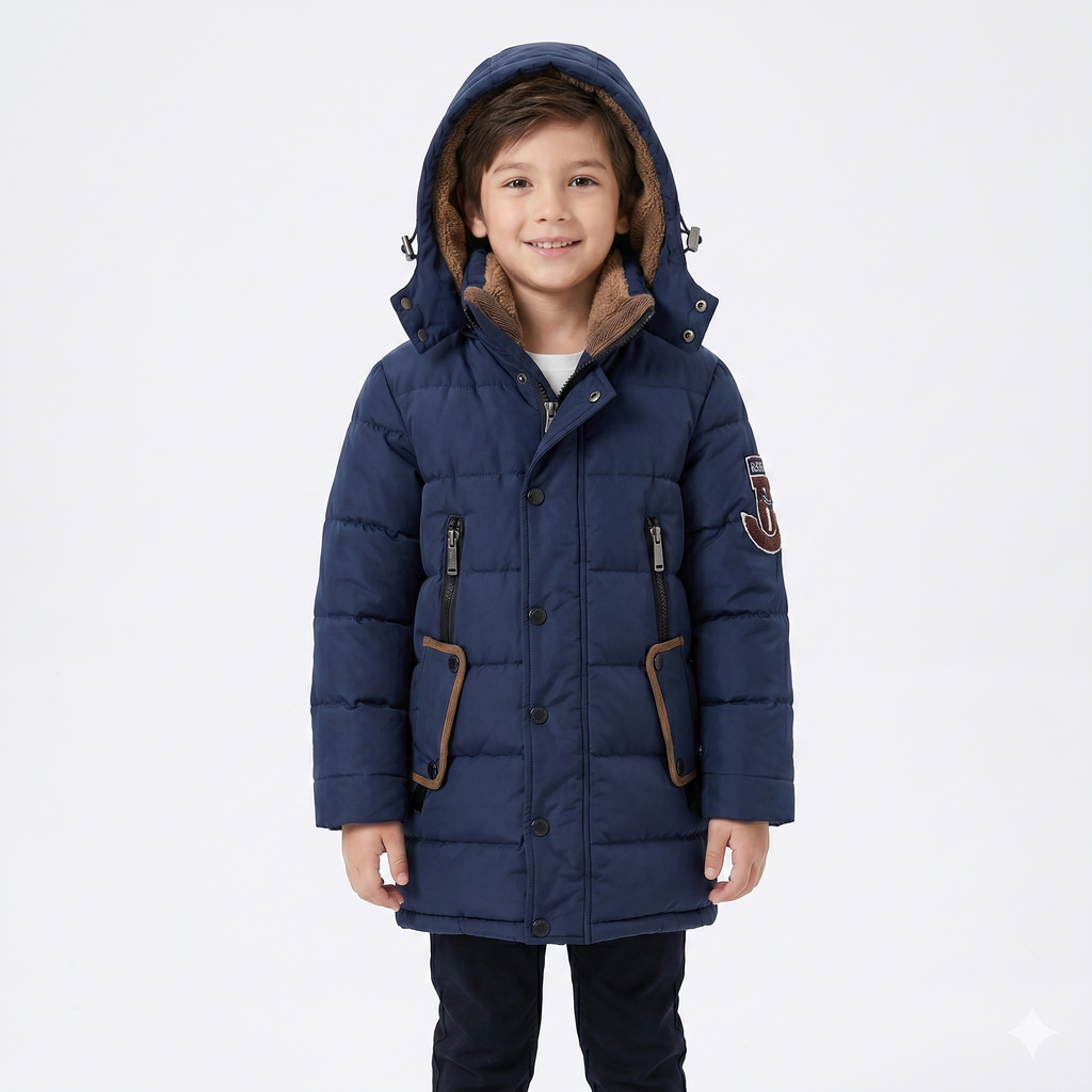 Parka Garçon Doudoune Longue Imperméable – Duvet, 7 à 14 Ans