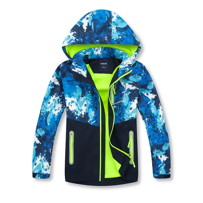 Parka Enfant Imperméable Coupe-Vent – Capuche, 3 à 12 Ans