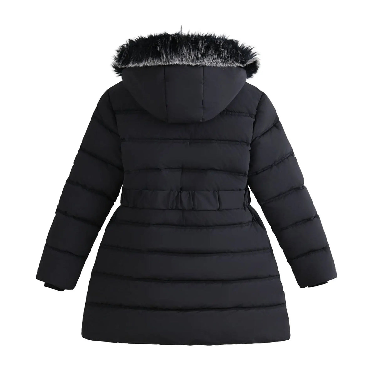 Parka Fille Chaude Matelassée – Coupe-Vent, 5 à 12 Ans
