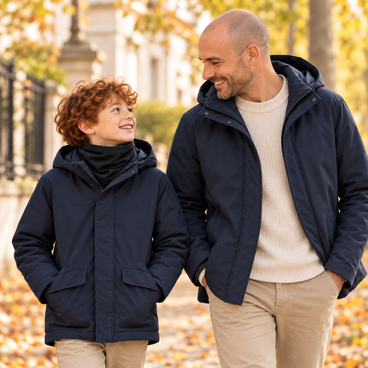 Tour de cou softshell enfant – Le Petit Souffle — mise en situation