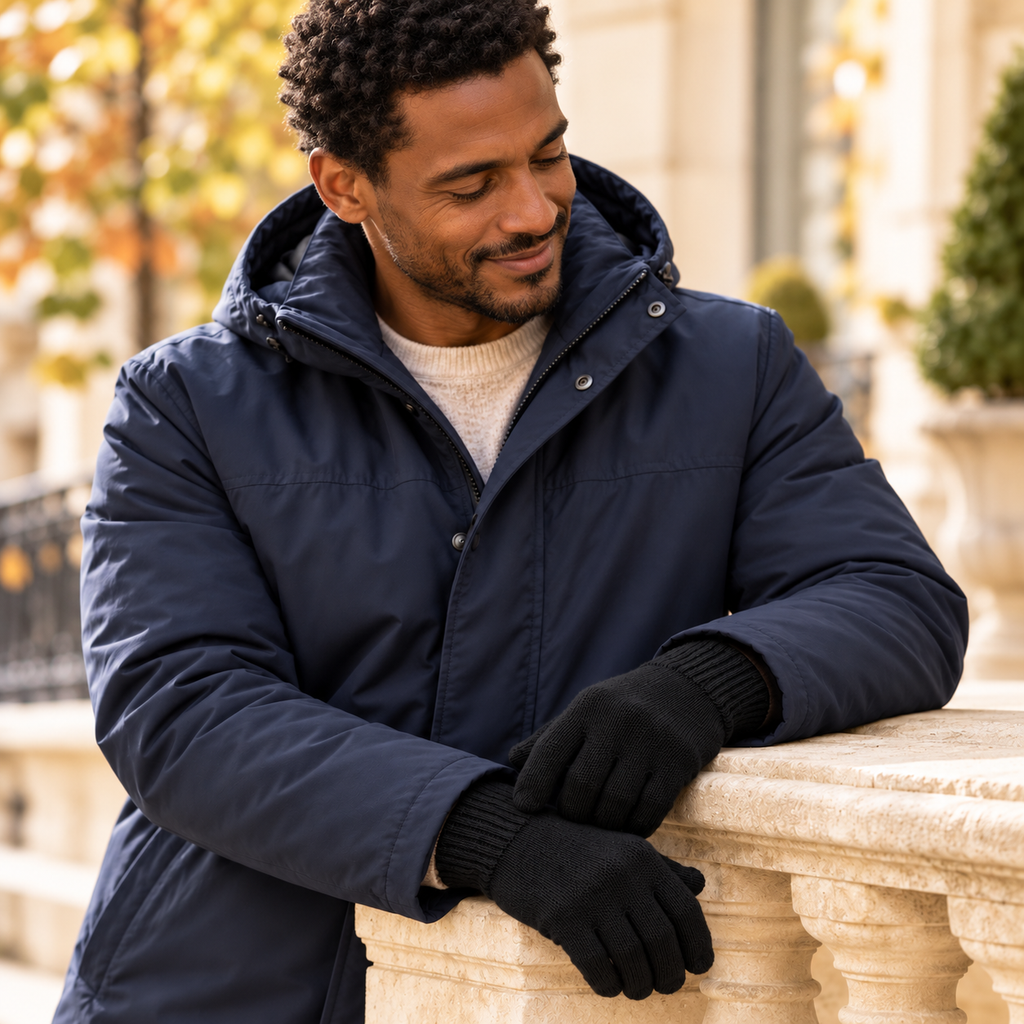 Gants doux à poignets côtelés – Les Doux — mise en situation