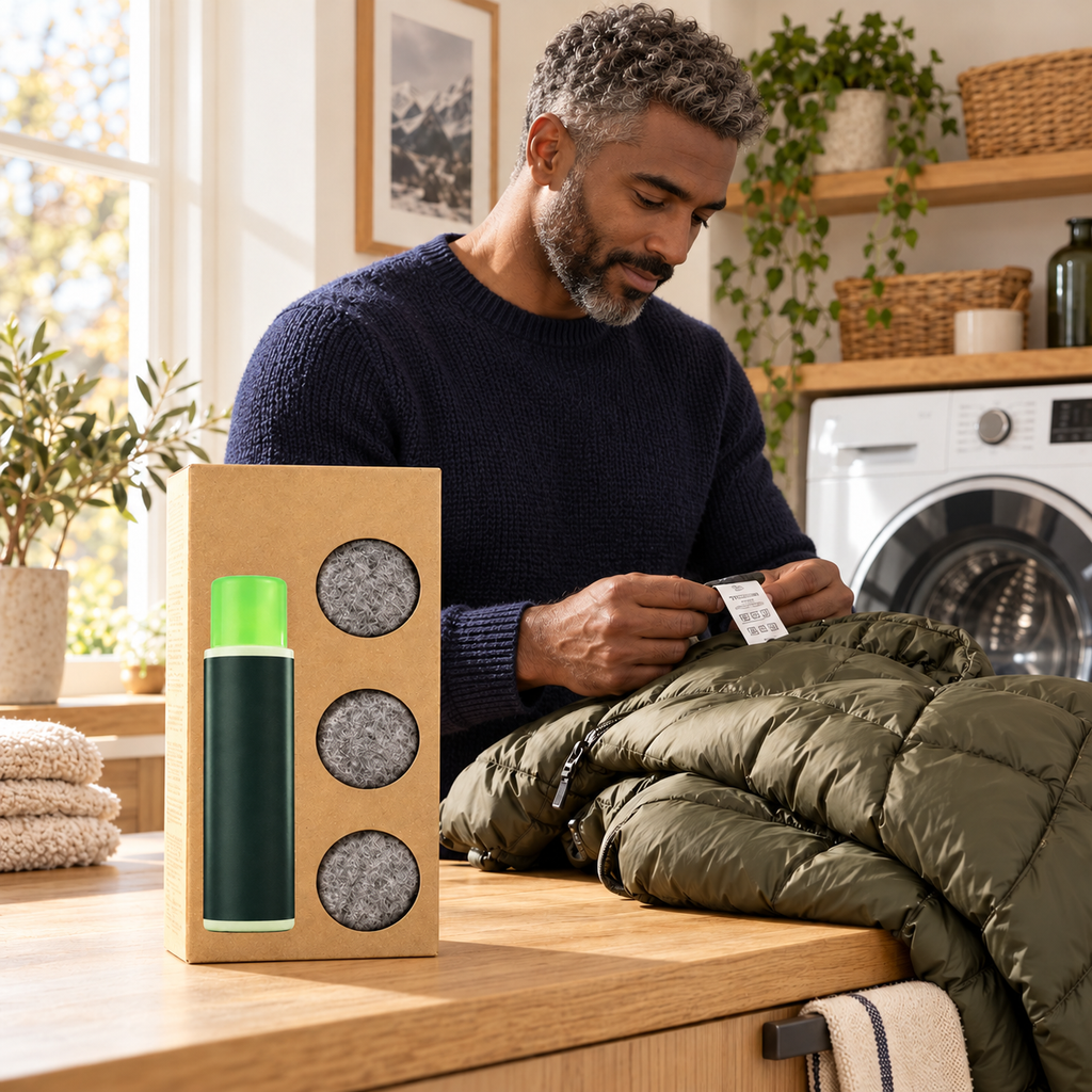 Kit de lavage du duvet — mise en situation