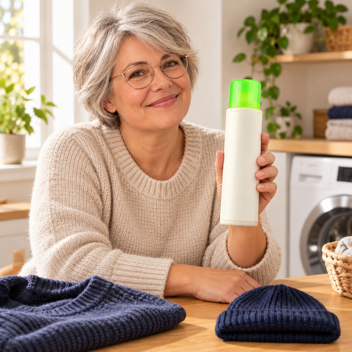 Lessive pour laine – 300 ml — mise en situation