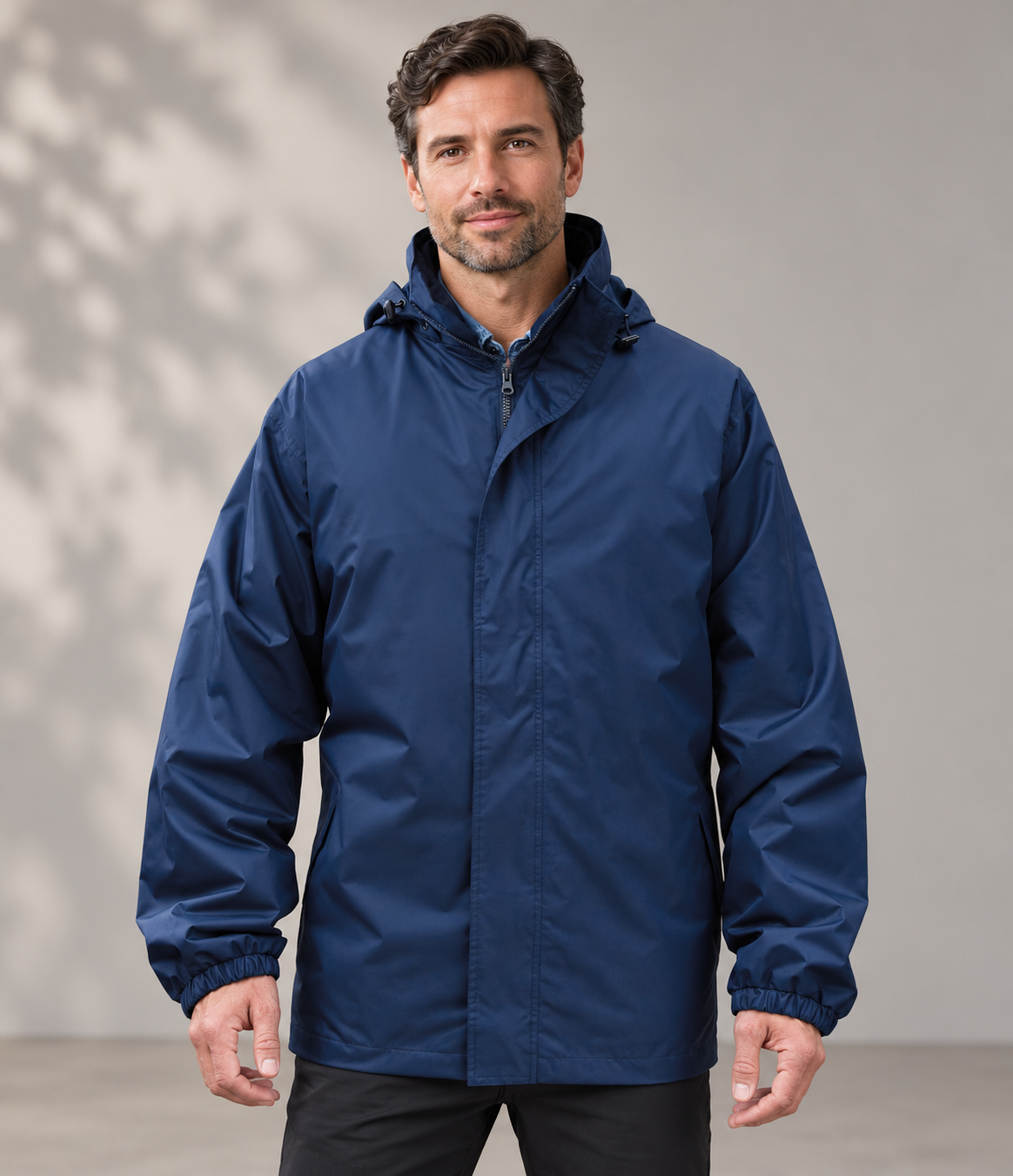 Parka professionnelle 3-en-1 à gilet intérieur – Le Modulable portée, coloris Bleu marine
