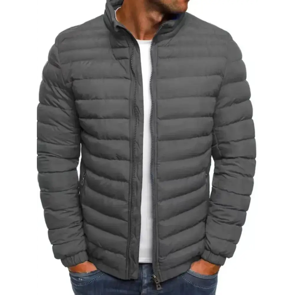 Doudoune parkas homme - Modèle Alpha, parka légère matelassée pour homme en gris, idéale pour l'hiver.