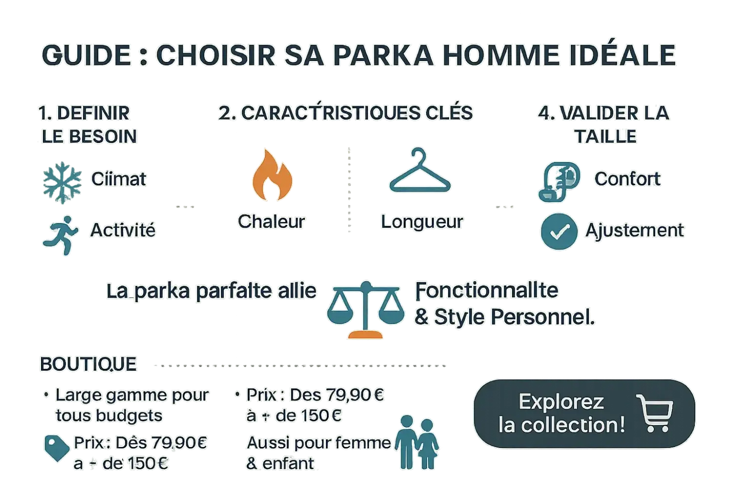 Parka homme élégant et fonctionnel