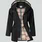 Parka femme Copenhague avec doublure à carreaux et capuche protectrice