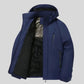 Parka capuche homme navy avec poches zippées et doublure noire, parfait pour l’hiver