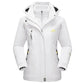 Parka femme à capuche imperméable et coupe-vent 3 en 1 avec ajustements fonctionnels