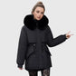 Parka longue femme avec col en fausse fourrure, confort optimal et doublure intérieure légère