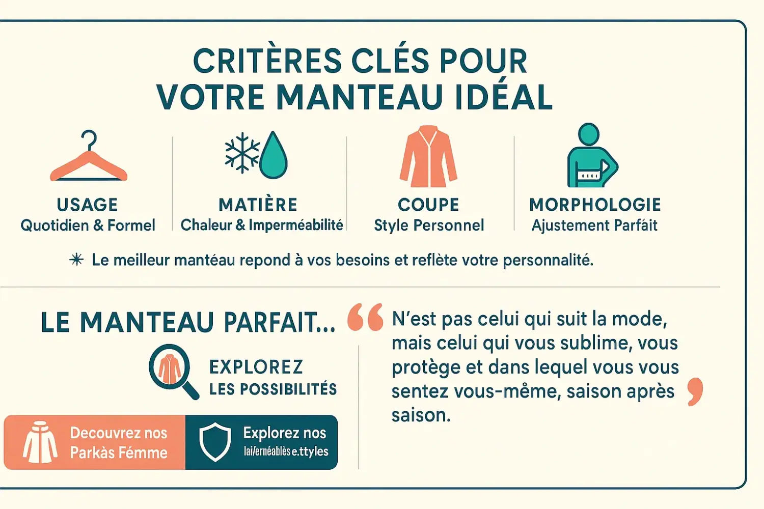 Guide pour choisir son manteau idéal